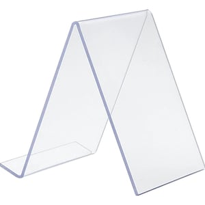 T'z Tagz Clear Plastic Display Easel – 3-Pack, Open-Ended Book & Media Stand, 5.9x5.8x4.5 In 6 thumbnail image