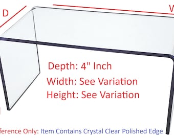 T'z Tagz Any 4-Inch-Deep Clear Acrylic Riser Display Stand New 2 Pack Variation