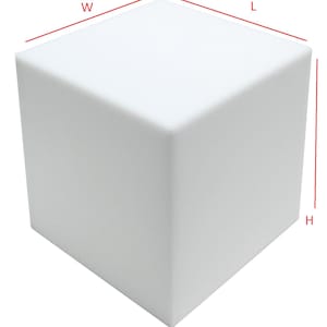 T'z Tagz New 4x4x4 Solid White Acrylic Display Box Decorative Cube Stands Bins