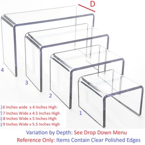 T&#39;z Tagz New Clear Acrylic Risers Showcase Display Stands Collectable Organizers