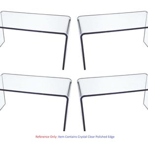 T&#39;z Tagz Crystal-Clear 3mm Thick Sqaure Acrylic Riser Display Stands 7x4x2 4 Pack