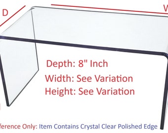 T&#39;z Tagz Any 8-Inch-Deep Clear Acrylic Riser Display Stand New 2 Pack Variation