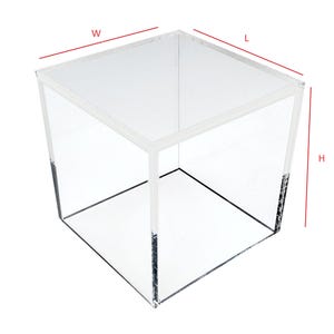 T'z Tagz New 5x5x5 Crystal Clear Acrylic Display Box Decorative Cube Stands Bins
