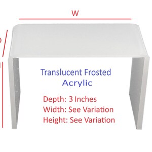 T'z Tagz Any 3-Inch-Deep Frosted Translucent Acrylic Riser Display Stands 2 Pack