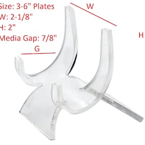 T&#39;z Tagz New Clear Acrylic Display Easel Plate Stand for 3-6&quot;Collectibles 3 Pk
