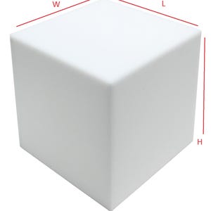 5x5x5 White Acrylic Display Box Decorative Cube Stands Pedestal Bin or Tray