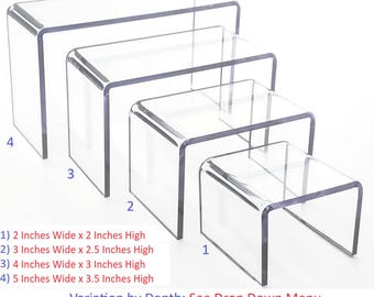 T'z Tagz New Clear Acrylic Risers Showcase Display Stands Collectable Organizers