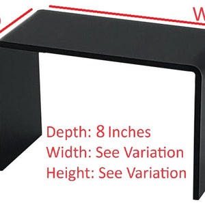 T&#39;z Tagz Any 8-Inch-Deep Black Acrylic Riser Display Stand New 2 Pack Variation