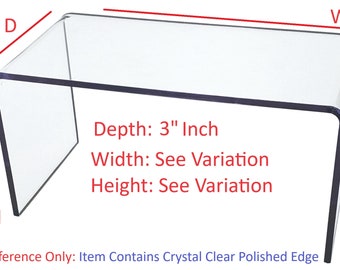 T&#39;z Tagz Any 3-Inch-Deep Clear Acrylic Riser Display Stands New 2 Pack Variation