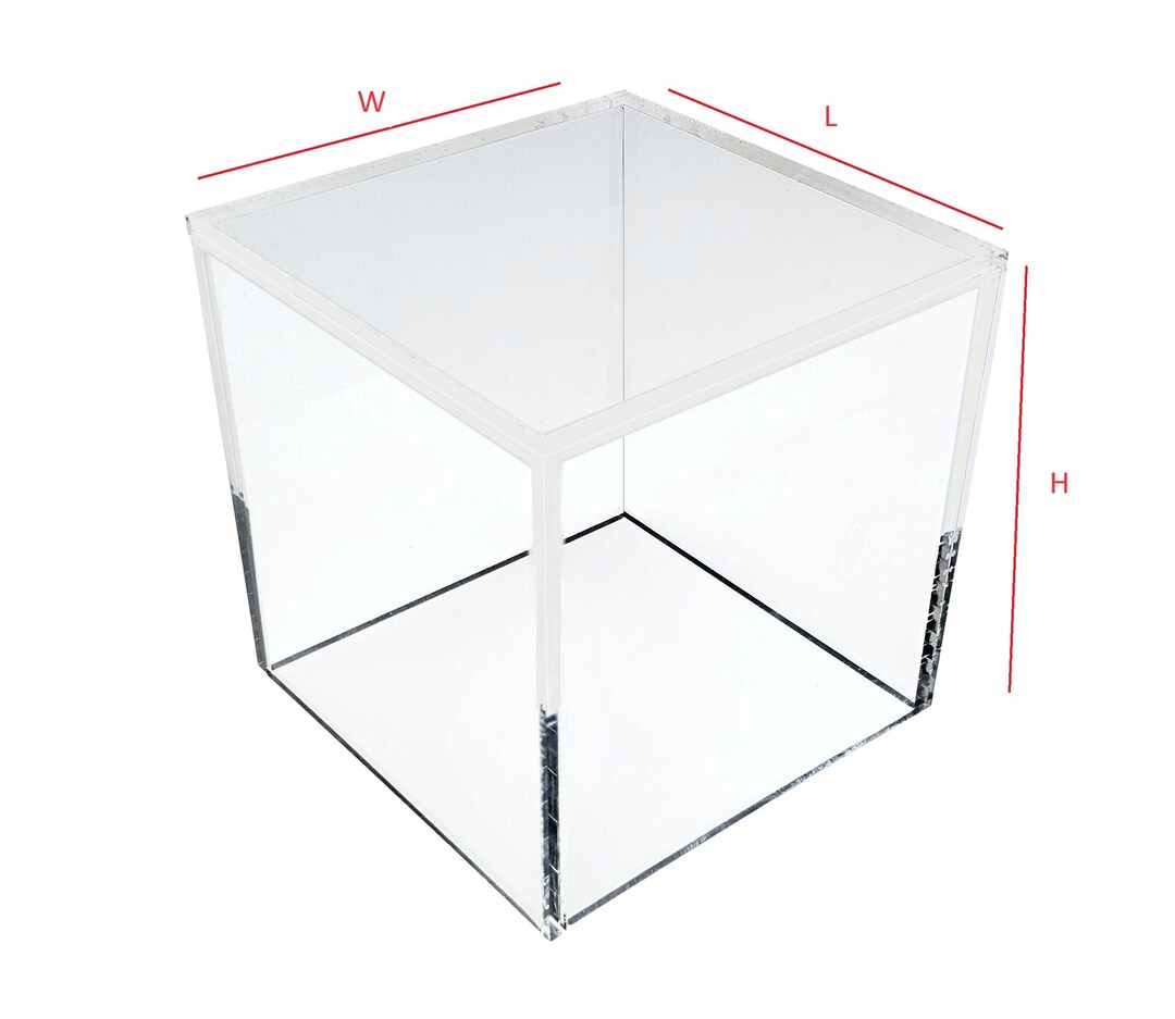T'z Tagz New 2x2x2 Clear Acrylic Display Riser Box Cube Pedestal Stand ...