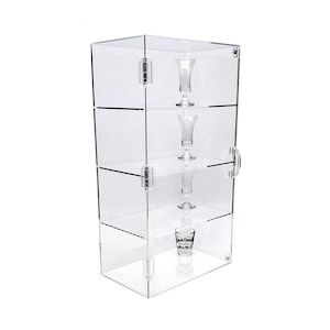 T'z Tagz New Clear Acrylic Display Case Counter Table or Wall Showcase Cabinet