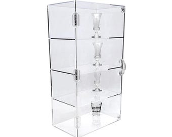 T'z Tagz New Clear Acrylic Display Case Counter Table or Wall Showcase Cabinet