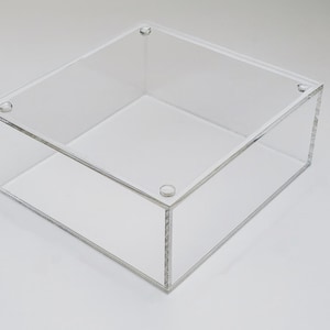 T’z Tagz 3" Clear Acrylic Square Display Box with Fitted Lift‑Off Lid Handmade
