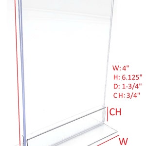 T&#39;z Tagz New Clear 4x6 Double Sided Sign Holder Picture Frame Display Stand 3Pk