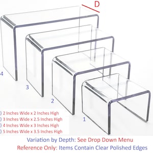 T&#39;z Tagz New Clear Acrylic Risers Showcase Display Stands Collectable Organizers