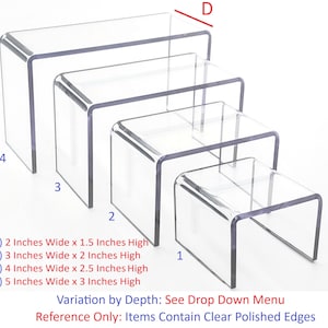 T&#39;z Tagz New Clear Acrylic Risers Showcase Display Stands Collectable Organizers