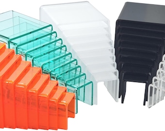 T'z-Tagz Brand New Acrylic Riser Display Stand 9 Piece Color Variation Sets