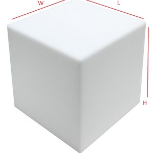 T&#39;z Tagz New 3x3x3 White Acrylic Display Riser Box Cube Pedestal Stand