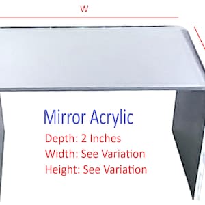 T&#39;z Tagz Any 2-Inch-Deep Mirror Acrylic Riser Display Stands 2 Pack
