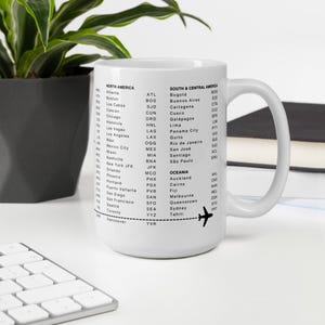 World Airport Code Mug | Around the World Travel Mug | Traveler Gift