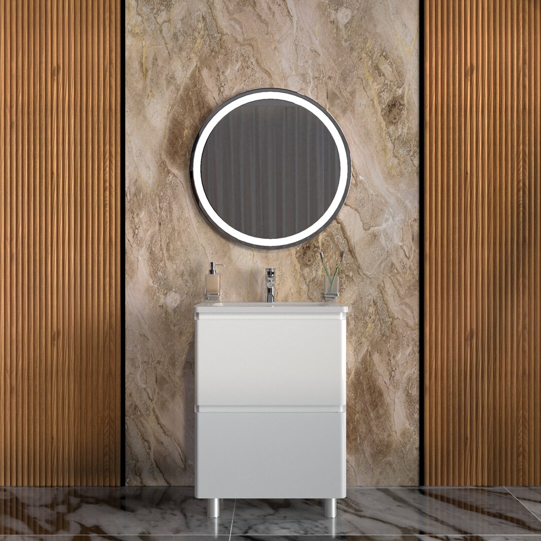 Modern Free Standing Bathroom Vanity With Washbasin | Comfort White ...