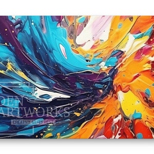 The Color Chaos painting, Digital Art, Abstract Art