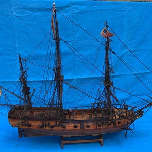 Museum Quality Hand Built Wooden Ship Model US Privateer &quot;The Rattlesnake&quot;