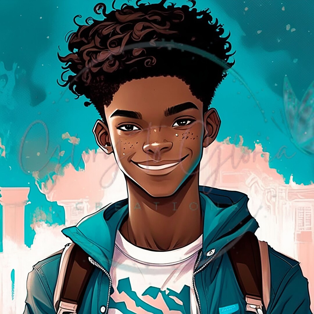 Beautiful Black Boy Magic Turquoise PNG Clipart Tshirt Tumbler Etsy