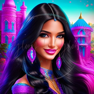 Beautiful Indian Barbie Magic Car PNG clipart Tshirt Tumbler Sublimation DTF