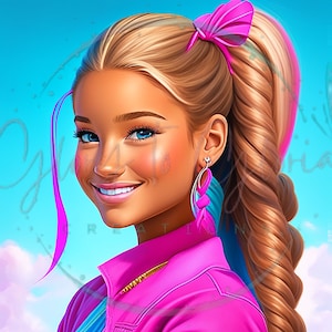 Beautiful Barbie Magic PNG clipart Tshirt Tumbler Sublimation DTF