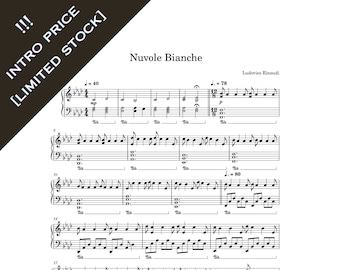 Nuvole Bianche - Ludovico Einoudi Klaviernoten Download Printable PDF 4 Seiten Romantische Klavierliebe Insidious Movie Popular Piano Solo