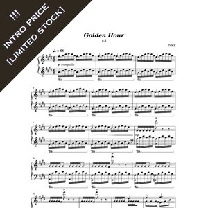 Golden Hour - JVKE Piano Sheet Music Download Printable PDF 5 Pages