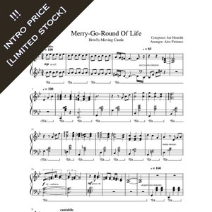 Howl's Moving Castle Theme - Merry Go Round Of Life Piano Solo Nuty Pobierz Wydrukuj PDF 7 Stron Studio Ghibli Anime Waltz Dzieci