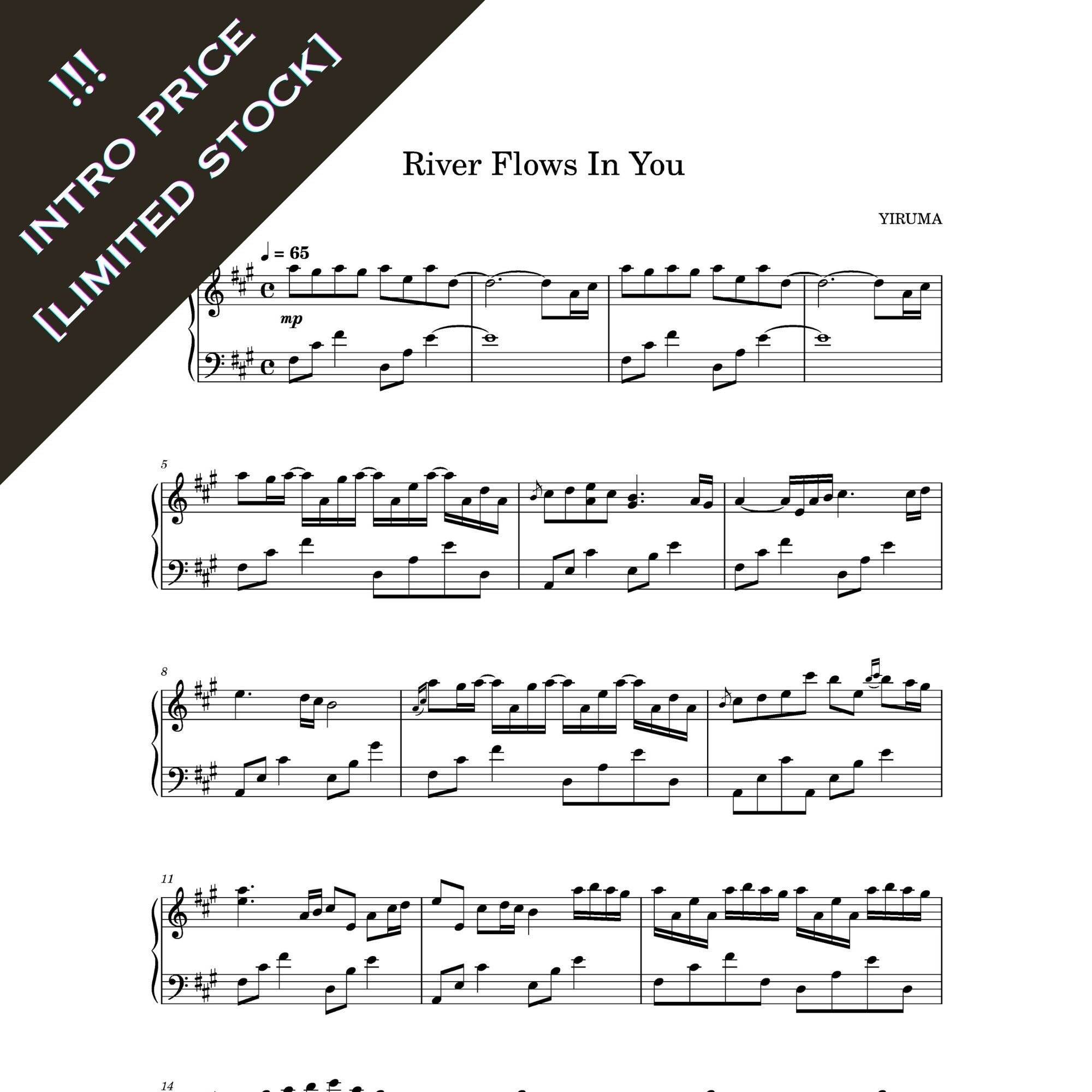 River Flows in You - Yurima - Piano Solo Sheet Music Download