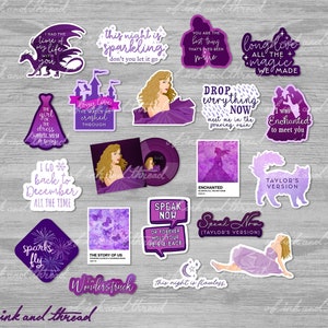 Speak Now TV Stickers  | Set of Glossy Die-Cut Vinyl Stickers | TS inspired song lyrics quotes