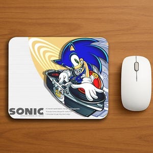 DJ Sonic Mouse Pad: Retro Sega Gamer Desk Mat