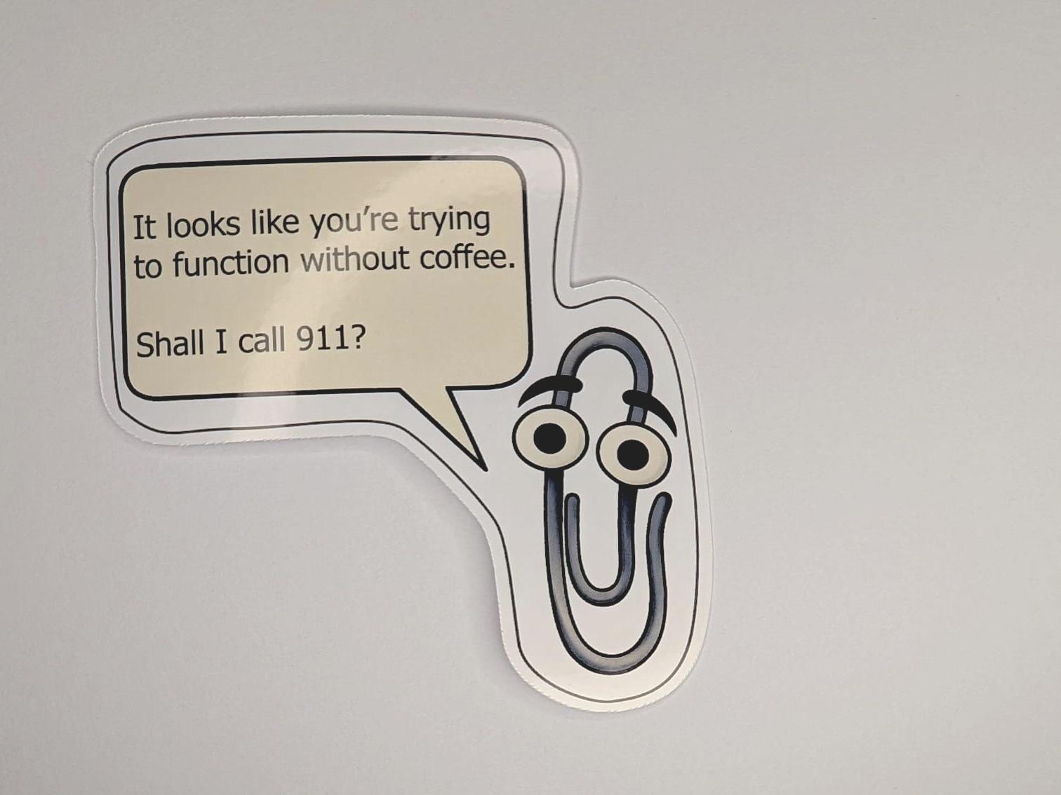 Funny Clippy Sticker: Retro Office Humor - Personalized Text Pack