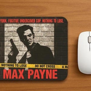 Max Payne musmatta: Gritty Crime Scene Gaming-skrivbordsmatta