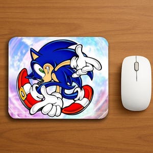 Sonic the Hedgehog Mouse Pad: Retro Sega Gamer Desk Mat
