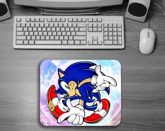 Alfombrilla de ratón de Sonic the Hedgehog: Alfombrilla de escritorio retro para gamers de Sega