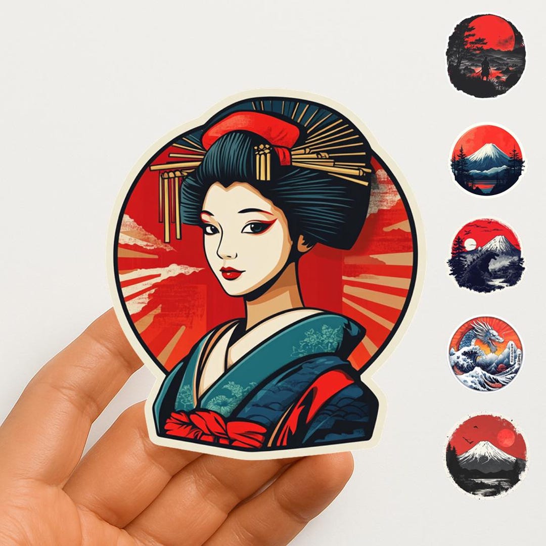 Japanese Style Vinyl Sticker Pack of 6 ( Pack #7) Collect All Packs! - Etsy