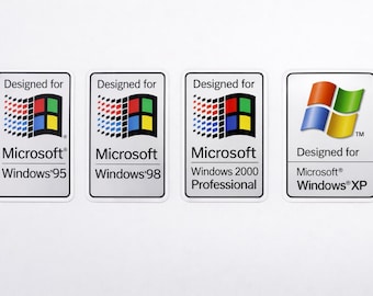 Design for Windows 95 98 2000 XP desktop case sticker