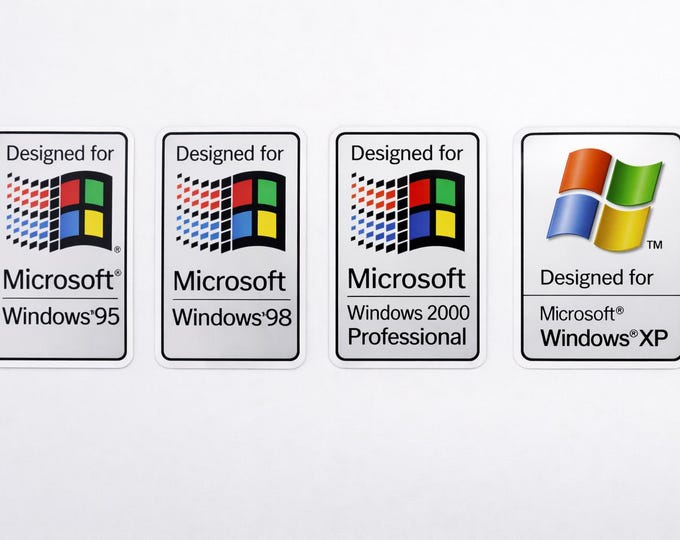 Design for Windows 95 98 2000 XP Desktop Case Sticker - Etsy
