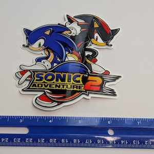 Sonic adventure 2 sonic and shadow sticker vinyl water resistant Sonic adventure LARGE PRINT Next Day Shipping
