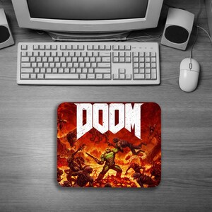 DOOM Mouse Pad Retro FPS Gaming Desk Mat for PC Gamers