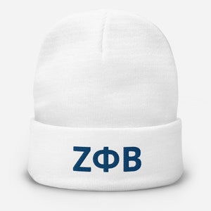 Regalo Zeta Phi Beta / Proveedor con licencia / Lindo gorro "ZPB" de la hermandad Zeta Phi Beta