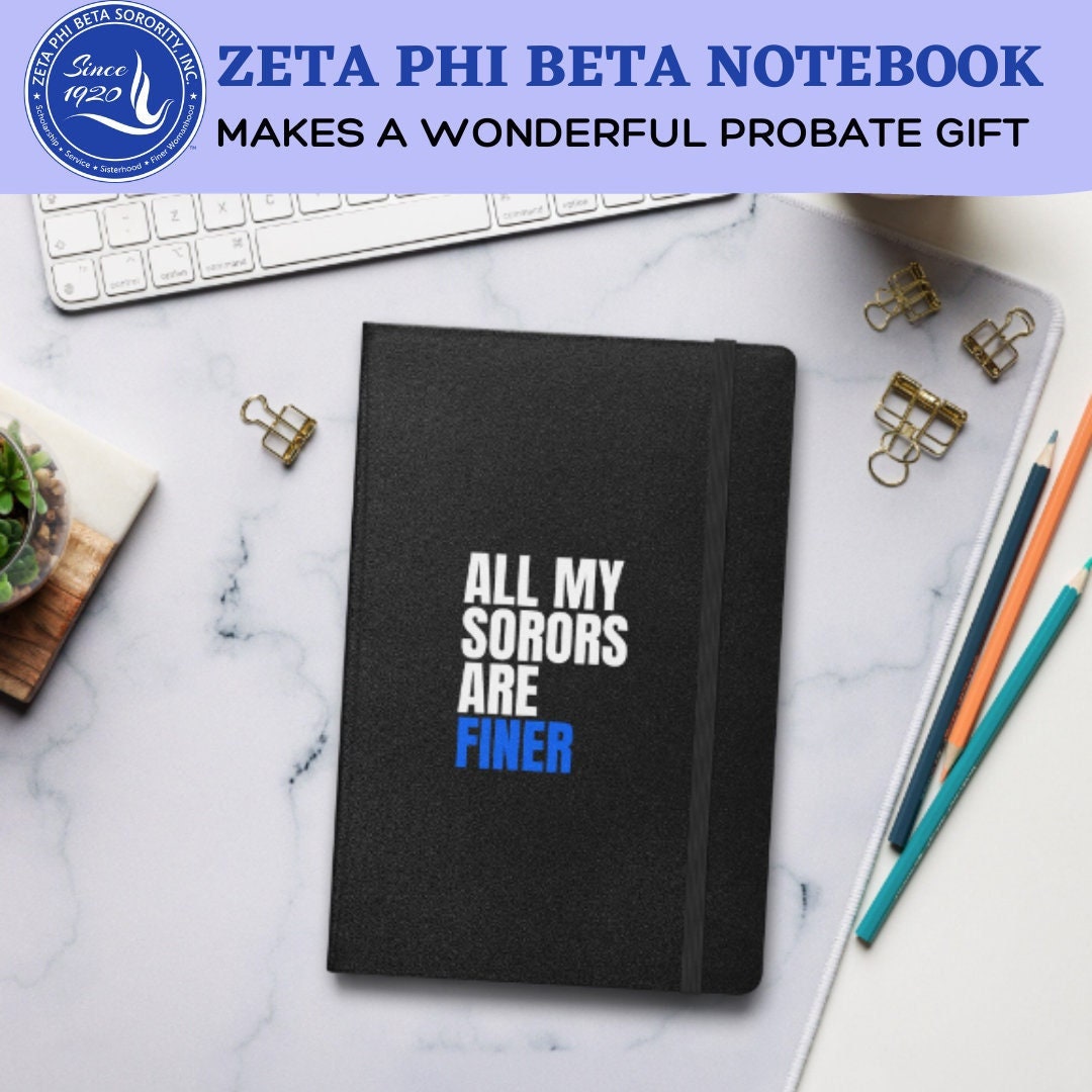 Zeta Phi Beta Hardcover Bound Notebook Official Zeta Licensed Vendor Affordable ZPB Gift Etsy