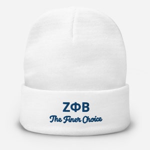 Zeta Founders&#39; Day gift | Zeta Phi Beta &quot;The Finer Choice&quot; Beanie
