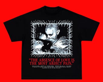 Camiseta con estampado de Nosferatu, estilo urbano de algodón grueso y extragrande (Drácula)