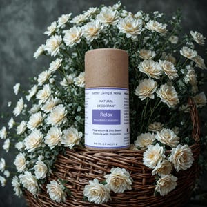 Natural Deodorant, Baking Soda Free, Natural Deodorant for woman, Vegan, Zero waste Deodorant, natural deodorant stick, Relax Lavender